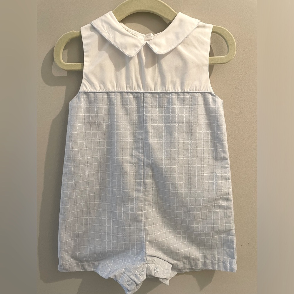 Classic White and Blue Kids One Piece